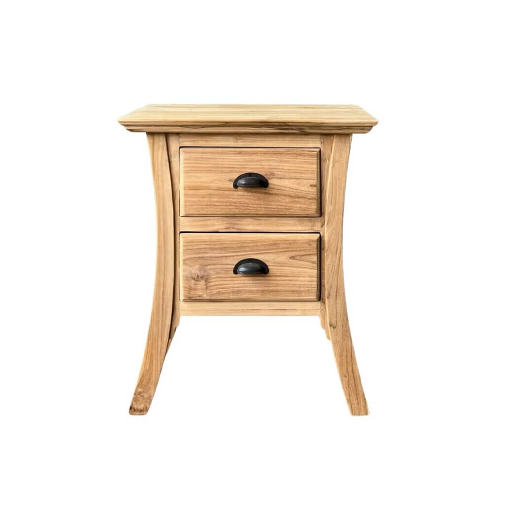 massieve nachtkast met twee laden