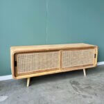 teakhouten tv-meubel retro